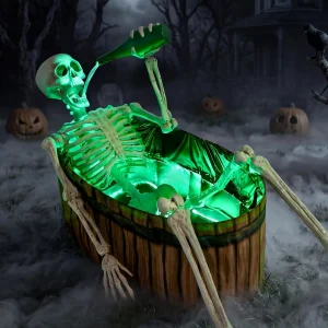 5ft Life-Size Animatronic Drinking Skeleton