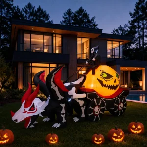 Inflatable 12ft Grim Reaper Dragon Carriage